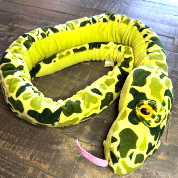 Wild Republic Snake Plush Stuffed Animal Camouflage Yellow Green 52” Jumbo Toy - Picture 3 of 4